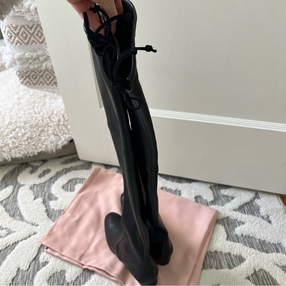 Stuart Weitzman Genna Over-the-Knee Boot in Black Leather Size 7 NWT - Picture 7 of 10